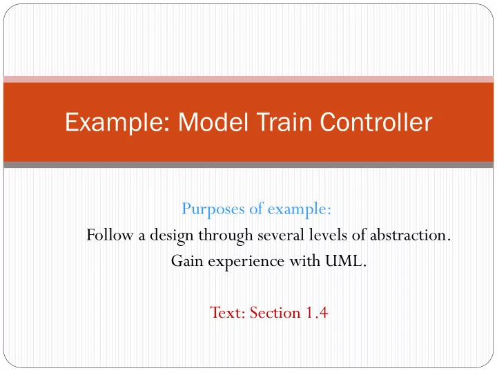 example model train controller