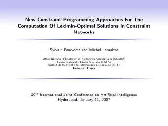 New Constraint Programming Approaches For The  Computation Of Leximin-Optimal Solutions In