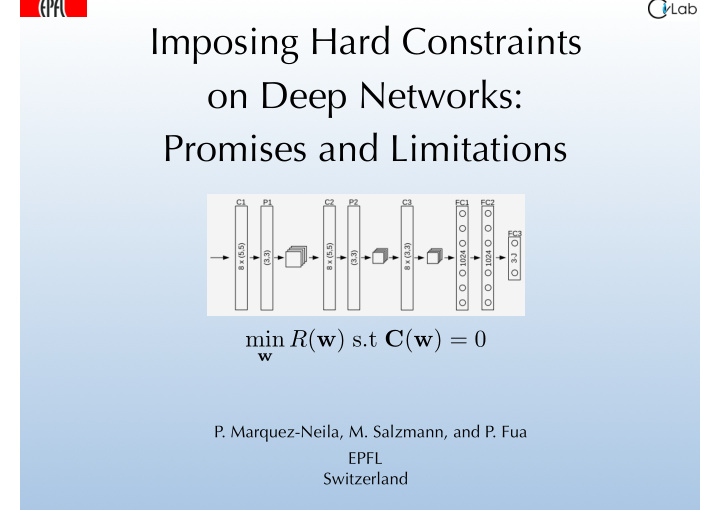 imposing hard constraints on deep networks promises and