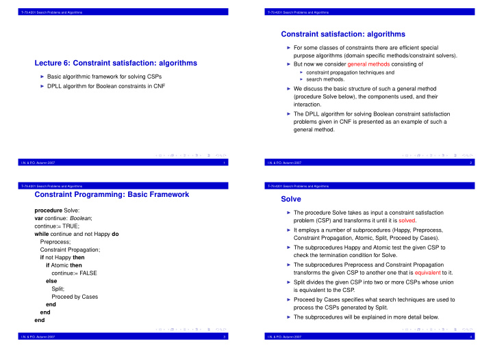 constraint satisfaction algorithms