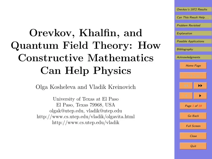 orevkov khalfin and