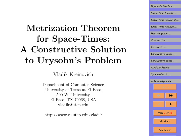 metrization theorem