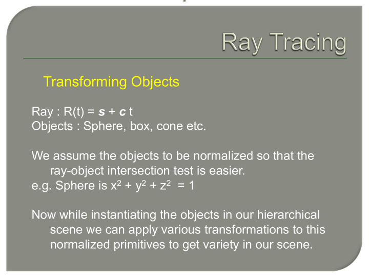 transforming objects