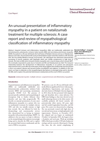 An unusual presentation of infmammatory  myopathy in a patient on natalizumab  treatment for