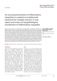 an unusual presentation of infmammatory myopathy in a