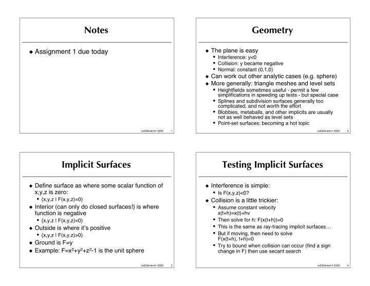 notes geometry