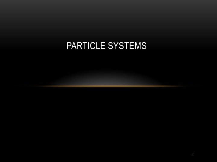 particle systems