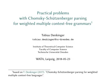 Practical problems  with Chomsky-Schtzenberger parsing for weighted multiple context-free