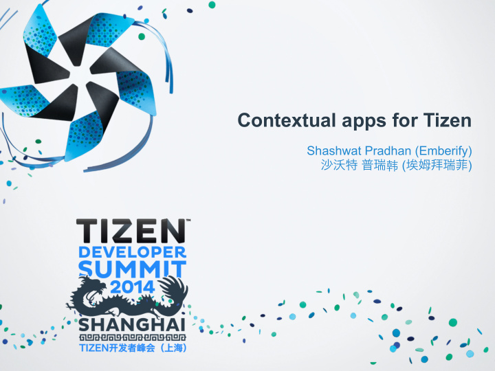 contextual apps for tizen