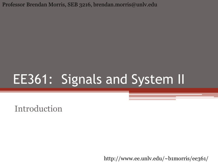 ee361 signals and system ii