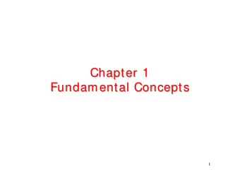 Chapter 1  Chapter 1  Fundamental Concepts  Fundamental Concepts  1  Signals  Signals   A signal