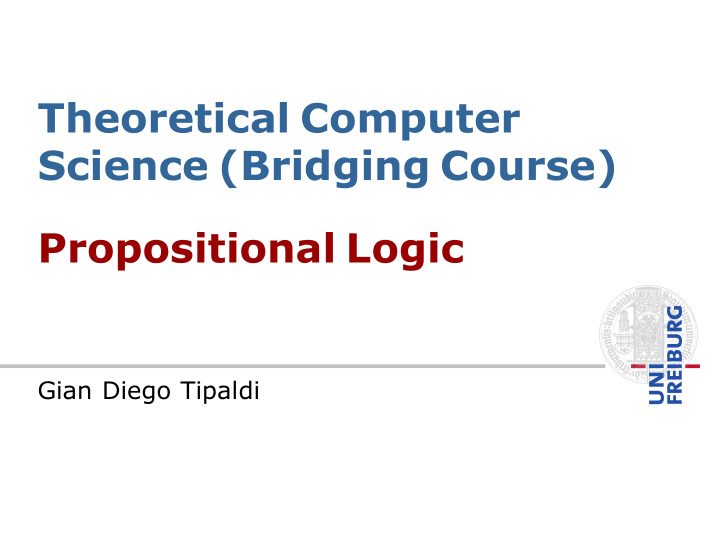 theoretical computer science bridging course