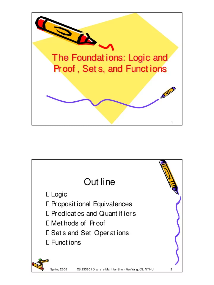 the foundat ions logic and the foundat ions logic and the