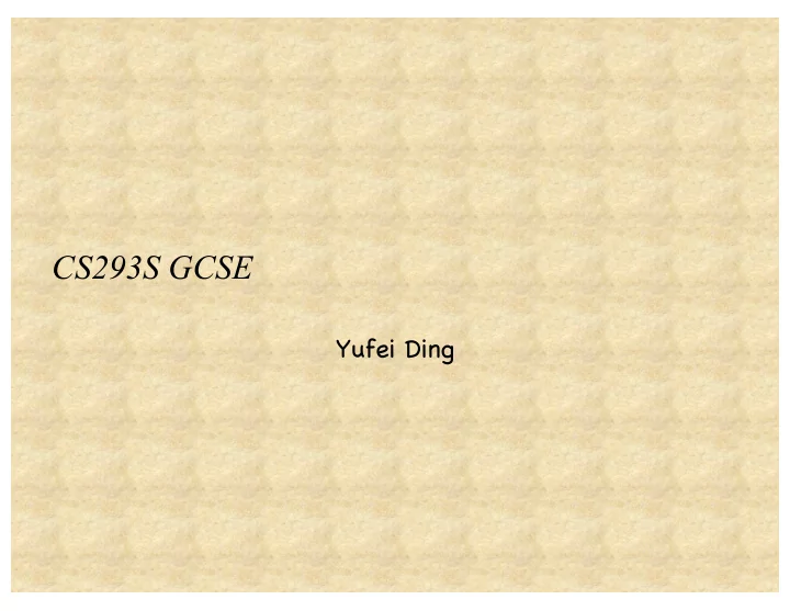 cs293s gcse