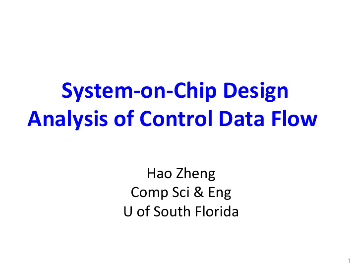 system on chip design