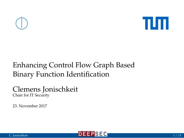 enhancing control flow graph based binary function