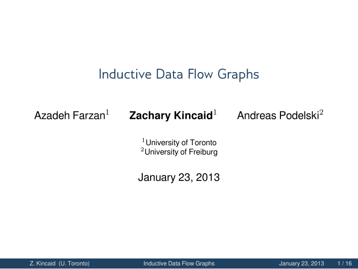 inductive data flow graphs