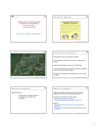 1  What makes up an algorithm  The sequence (or Compound) instruction 1  Basic steps:  Feature