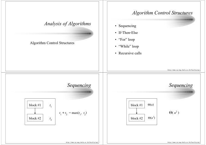 algorithm control structures analysis of algorithms