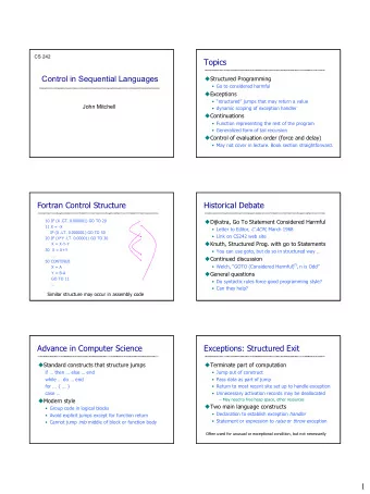 1  ML Example  C++ Example  exception Determinant;  (* declare exception name *)  Matrix