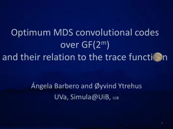 Optimum MDS convolutional codes over GF(2 m )  and their relation to the trace functi    n  ngela