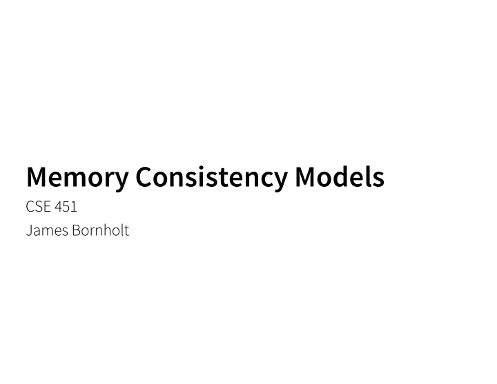 memory consistency models