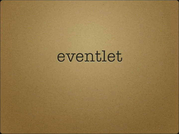 eventlet eventlet