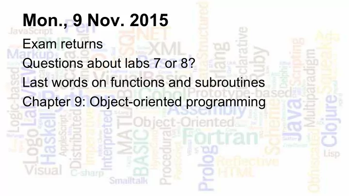 mon 9 nov 2015