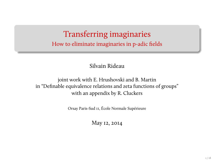 transferring imaginaries