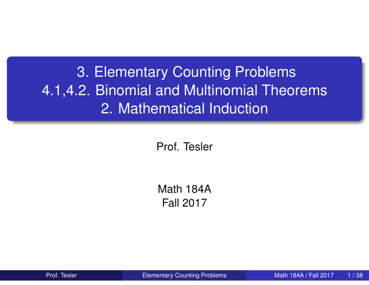 3 elementary counting problems 4 1 4 2 binomial and