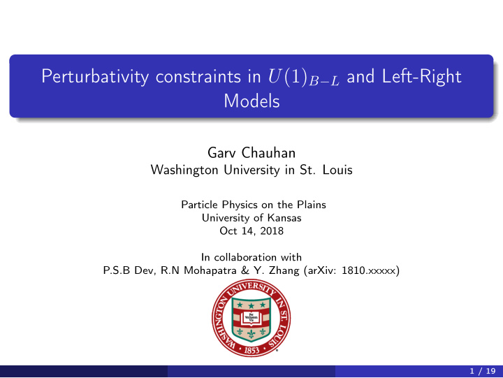 perturbativity constraints in u 1 b l and left right