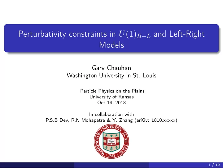 perturbativity constraints in u 1 b l and left right