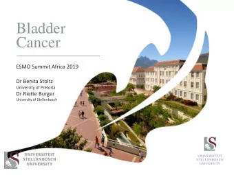 Cancer  ESMO Summit Africa 2019  Dr Benita Stoltz  University of Pretoria  Dr Riette Burger