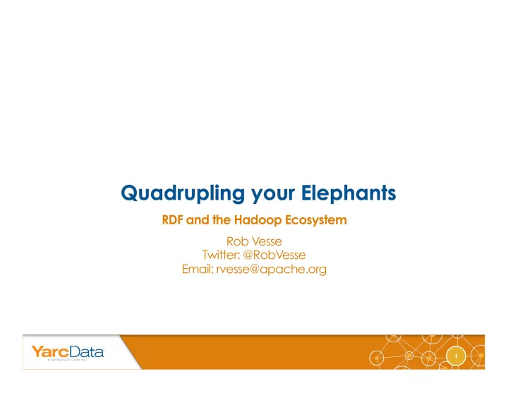 rdf and the hadoop ecosystem