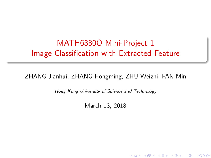 math6380o mini project 1 image classification with