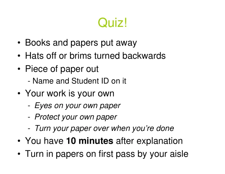 quiz