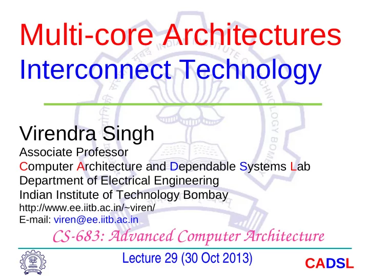 multi core architectures