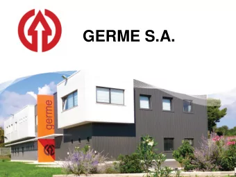 GERME S.A.  BIOLOGICAL TREATMENT  OF GROUND WATER  Jacqueline GIALLO  CEO  j.giallo@germesa.fr