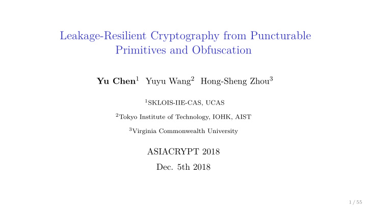 leakage resilient cryptography from puncturable