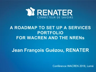 Jean Franois Guzou, RENATER  Confrence WACREN 2018, Lom  Confrence WACREN 2018, Lom