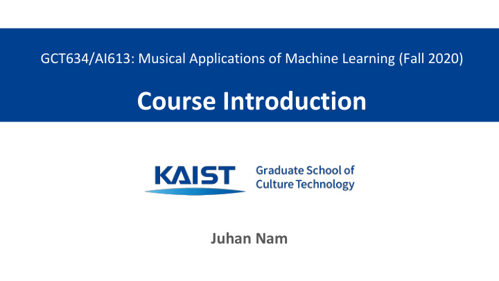 course introduction