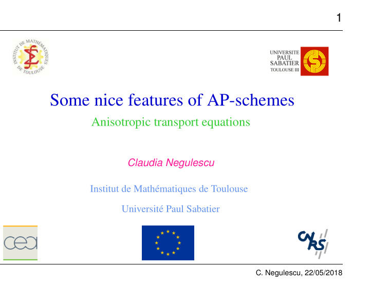 some nice features of ap schemes