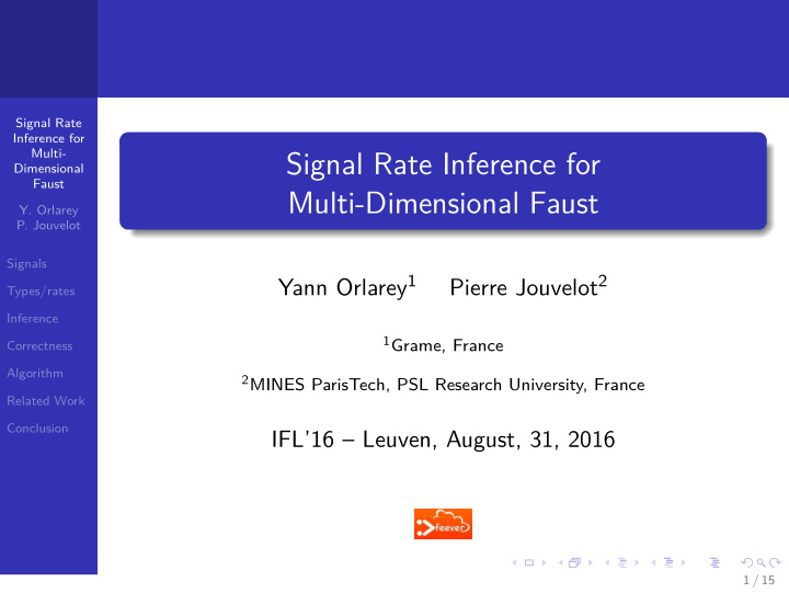 signal rate inference for