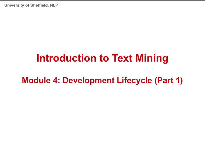 introduction to text mining