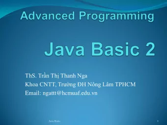 ThS. Trn Th Thanh Nga Khoa CNTT, Trng H Nng Lm TPHCM  Email: ngattt@hcmuaf.edu.vn