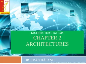 ARCHITECTURES  DR. TRN HI ANH Tham kho bi ging ca PGS. TS. H Quc Trung  2