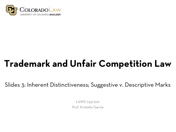 trademark and unfair competition law