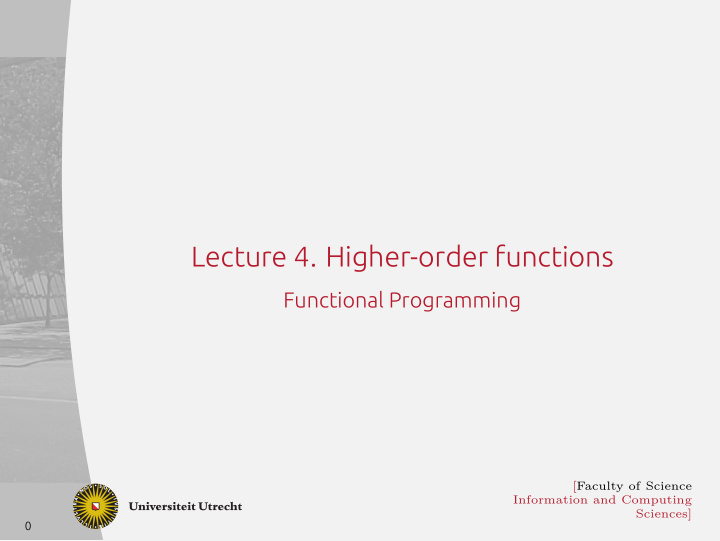 lecture 4 higher order functions