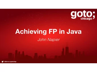 Achieving FP in Java  John Napier  Achieving FP in Java  John Napier  Background  Software