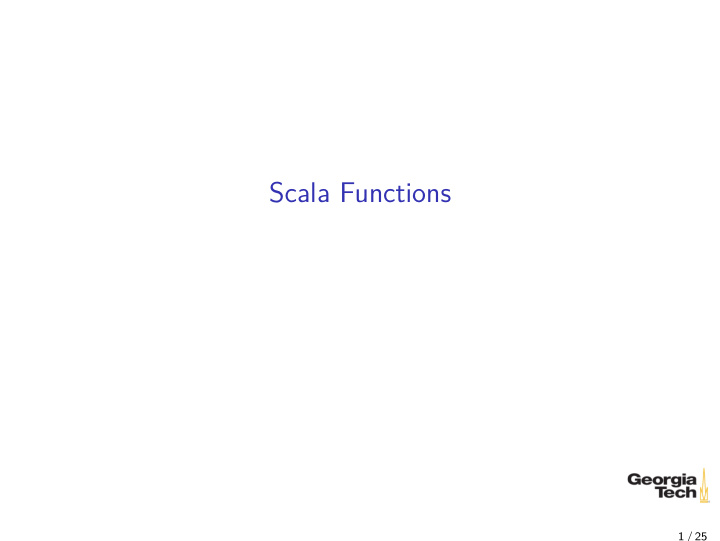 scala functions